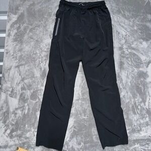Prana Vargas Pants Mens Large Black Track Activewear Drawstring Elastic Waist